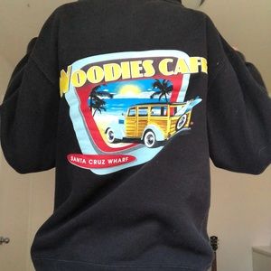 woodies cafe santa cruz wharf hoodie